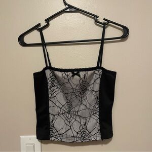 Black and White Spiderweb Tank Top